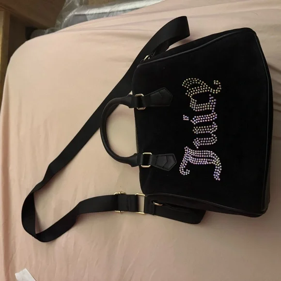 Juicy Couture Black Handbag with Gold Accents - Picture 1 of 4